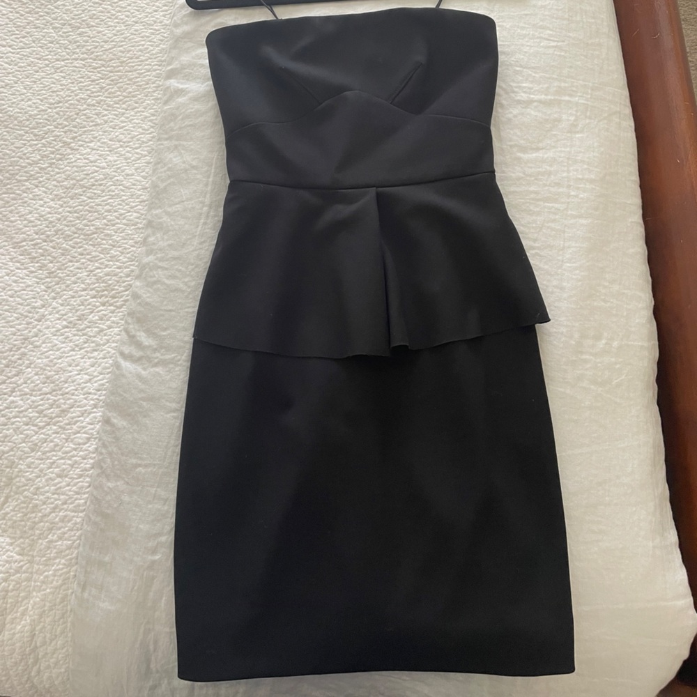 Elizabeth and James Black Strapless Dress